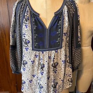 Rebecca Taylor boho silk peasant top Small 6